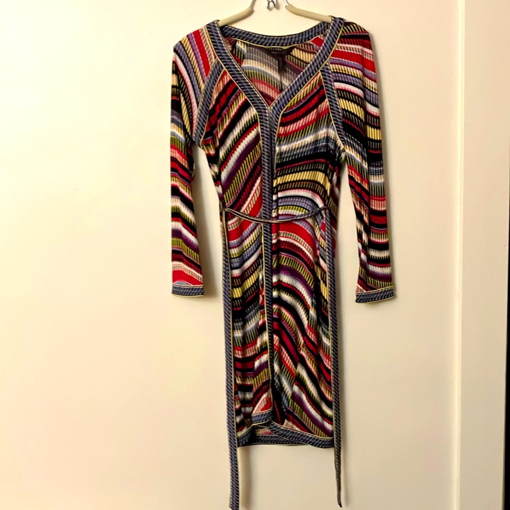 BCBGMaxAzria “Mayla” multicolor Jersey Dress, Women’s Size Medium